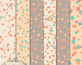 Layered Patterns Vol 6 - INSTANT DOWNLOAD - Commercial Use - Scrapbooking, Digital Papers, Card Supplies, Graphic Design3.75