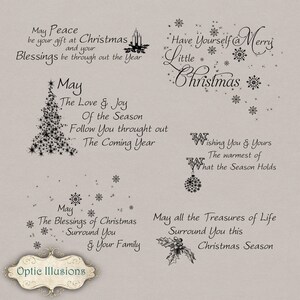 Holiday Word Art Vol 1 - Stamps, Clip Art - Card Supplies, Digital ...