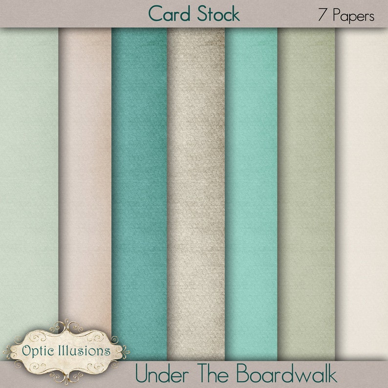 UNDER THE BOARDWALK Digital Scrapbooking Kit 13 Papers and 50 Plus Elements 5.00 image 4