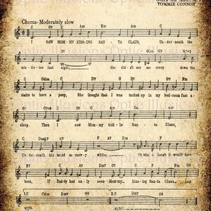 Canções de Natal Vintage - Conjunto de 2 - Eu vi a mamãe beijando o Papai Noel e Let it Snow, Let it Snow, Let it Snow - DOWNLOAD INSTANTÂNEO -2,00