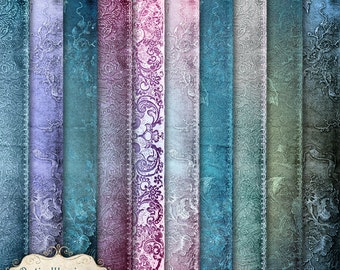 Documentos Digitales - Papel de Scrapbooking Digital - Amor Atemporal - Bits de Papel - Vol 1 - 10 Papers - DESCARGA INSTANTE -2.75