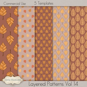 GELAAGDE patronen-vol 14-digitale scrapbooking overlays-5 gelaagde patronen-12 x 12 inch-3,75