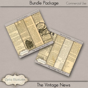 THE VINTAGE NEWS - バンドル Vol 1 および Vol 2 - 商用利用 - オーバーレイ - 25 パーセント割引 -