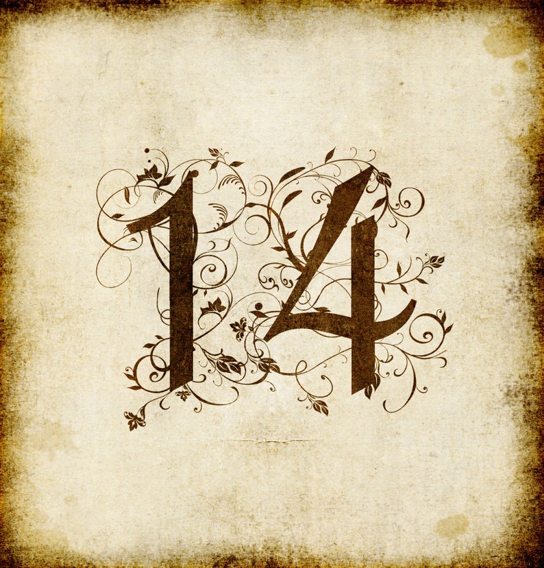 swirly fancy numbers table numbers commercial use 0 etsy