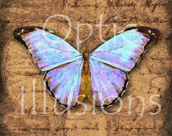 INSTANT DOWNLOAD - Old World Butterfly - Picture 8 -- Printable Picture - Use in Scrapbooking, Card Supplies, ATC's, Great for Framing1.00