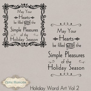 Holiday Word Art - Vol 2 - Stamps, Clip Art - Card Supplies, Digital ...