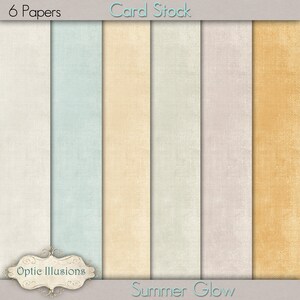 SUMMER GLOW Digital Scrapbooking Kit 12 Papers Over 50 Elements 5.00 image 4