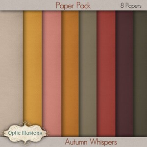 Otoño susurra - papeles comunes de la tarjeta de Scrapbooking Digital - papeles de 8 - 12 x 12 pulgadas - descarga inmediata -1.50
