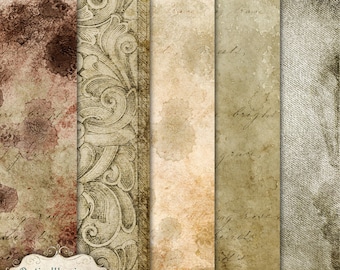 Ancient - Digital Scrapbooking Papers -  - 12 x 12 - Commercial Use OK -  INSTANT DOWNLOAD -2.50