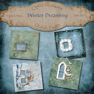 Digitale Scrapbooking - WINTER DREAMING - 4 Quick Pages - 2.50