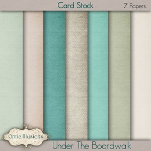 Under The BoardWalk - papiers de Scrapbooking Digital - 7 cartes Stock papiers - 8,5 x 11 pouces - INSTANT DOWNLOAD -1,50