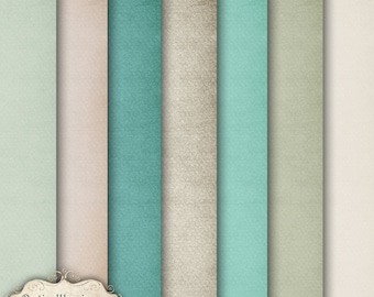 Under The BoardWalk  - Digital Scrapbooking Papers - 7 Card Stock Papers -  8.5 x 11 Inches -  INSTANT DOWNLOAD -1.50