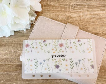 Koperty na gotówkę Spring Floral A6/Personal Matte Vellum | Niestandardowe | System kopert na gotówkę | Fundusze amortyzacyjne