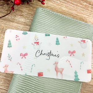 Christmas Matte Vellum Cash Envelope Inserts | A6/Personal | Customizable
