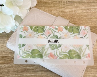 Koperty na gotówkę Tropical Floral A6/Personal Matte Vellum | Niestandardowe | System kopert na gotówkę | Fundusze amortyzacyjne