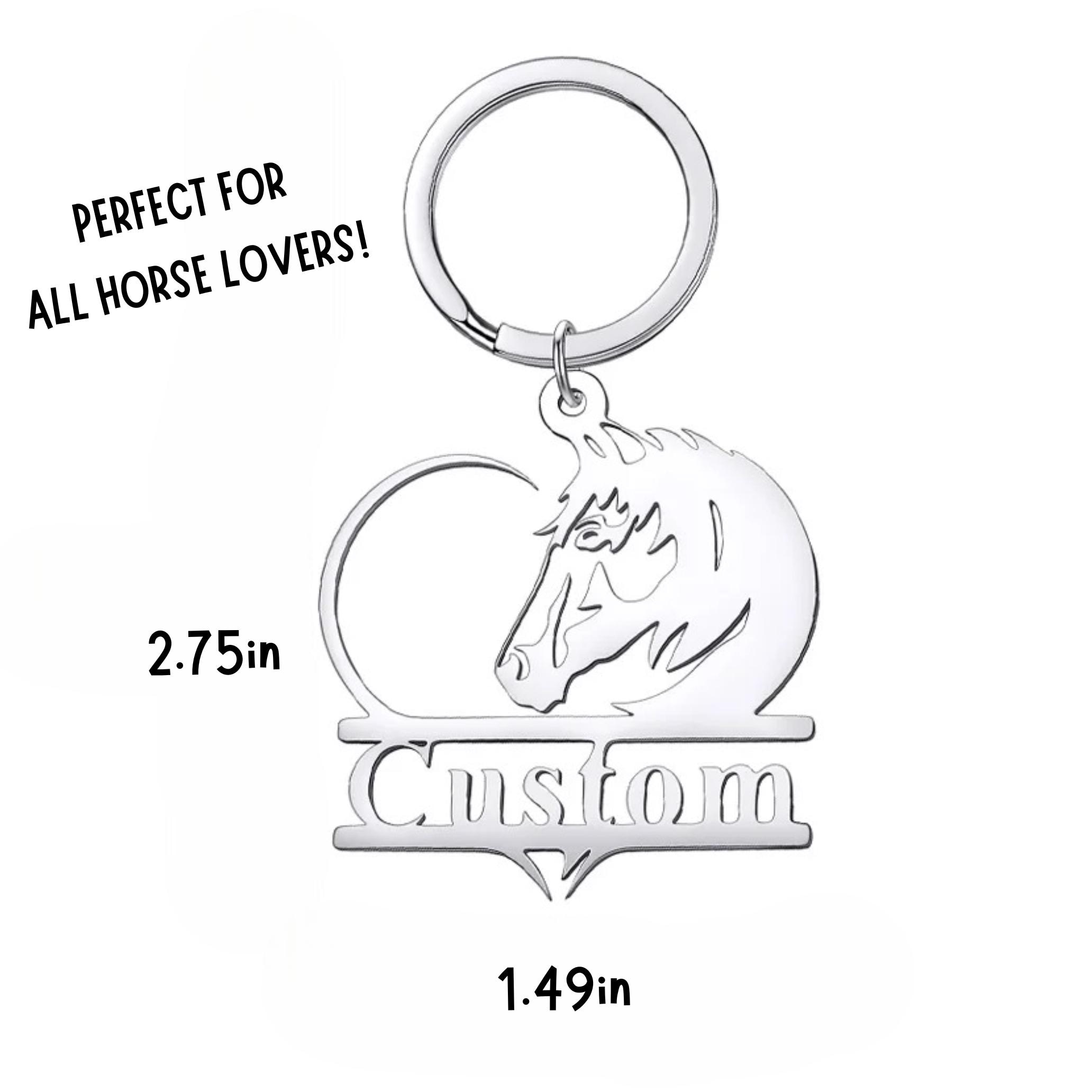 Custom Name Horse Keychain, Personalized Horse Gifts, Unique Horse Gifts, Horse Lover, Custom Equestrian Accessories, Vet Gift, Equestrian Gifts