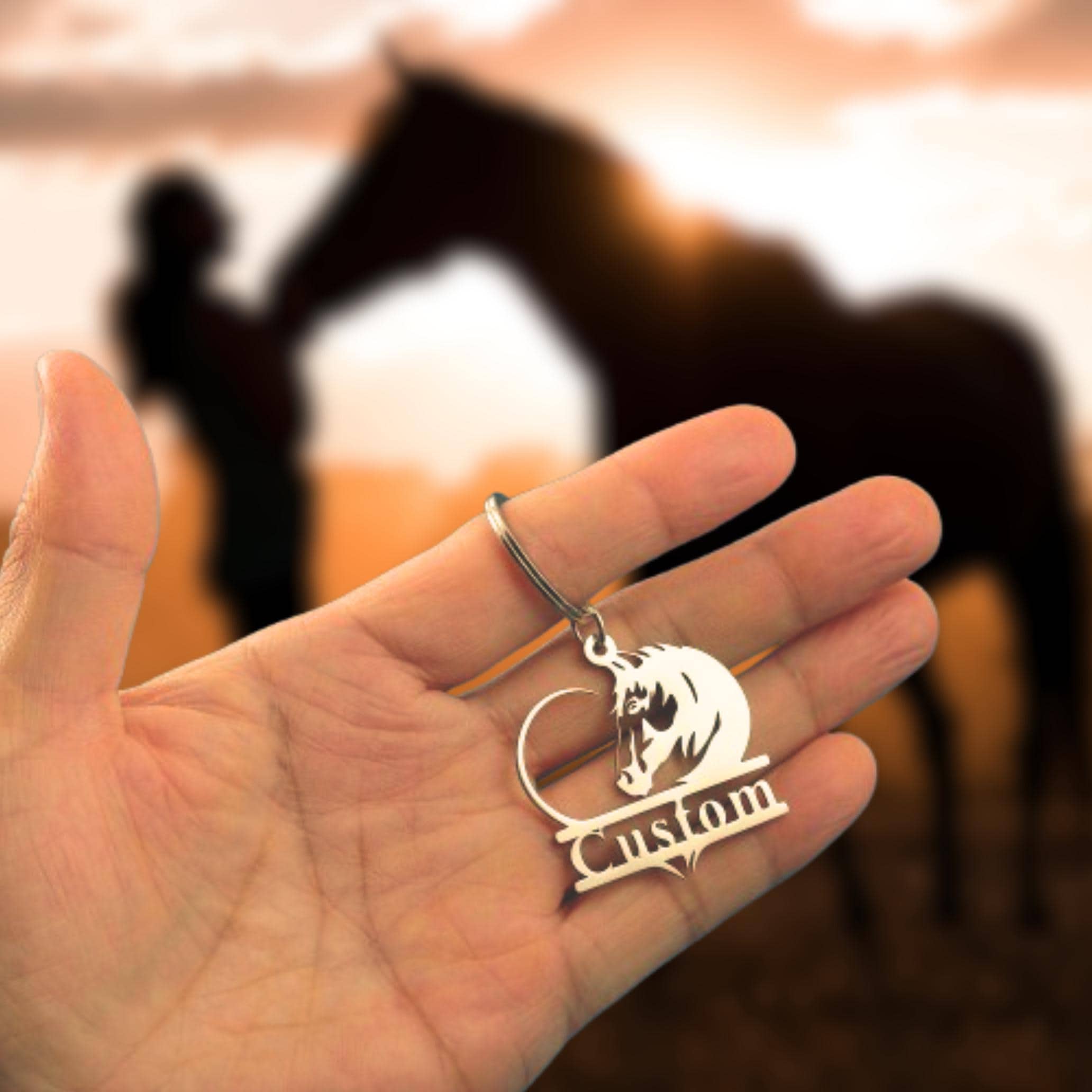 Custom Name Horse Keychain, Personalized Horse Gifts, Unique Horse Gifts, Horse Lover, Custom Equestrian Accessories, Vet Gift, Equestrian Gifts