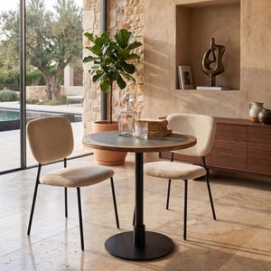 St. Malo 70 cm okrągły stół bistro z litego drewna