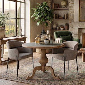 Chelsea 95cm runt bistrobord i massivt trä