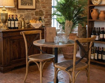 St. Malo 70 cm okrągły stół bistro z litego drewna