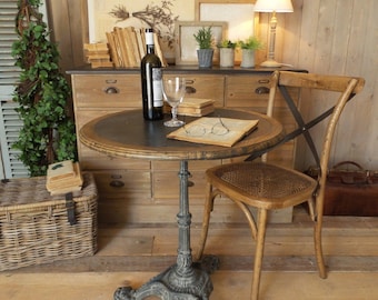 Mesa de bistró redonda de madera maciza París de 70 cm