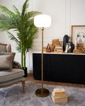 Paris metal and glass floor lamp