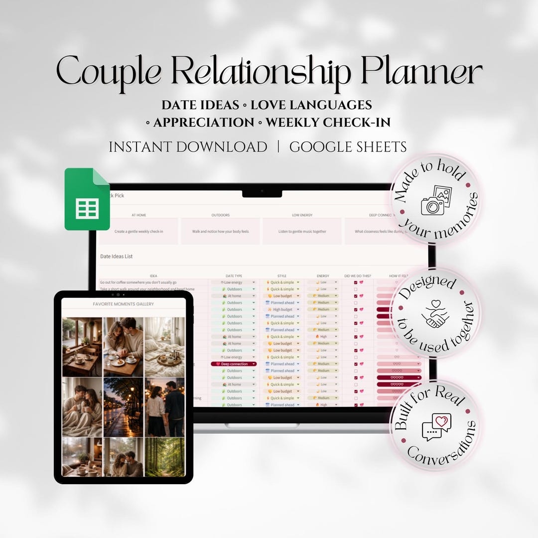 2026 Digital Relationship Planner for Couples | Date Night Activity ...