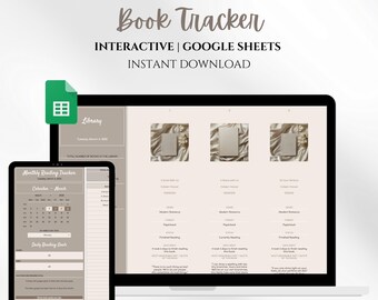 2026 Digital Book Tracker: Reading Journal Google Sheet Template (Digital Download)