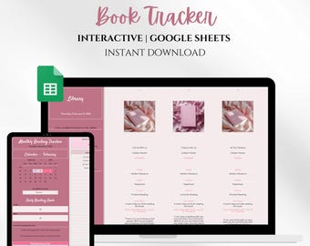2026 Digital Book Tracker: Reading Journal Google Sheet Template (Digital Download)