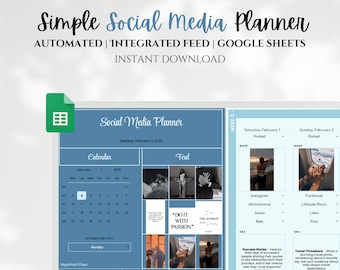 Contentkalender voor sociale media 2026, marketingplanner (Google Spreadsheets-sjabloon)