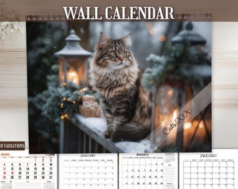 Cats 2026 Wall Calendar: Pets Photos Monthly Planner
