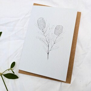 Australian wattle ink card