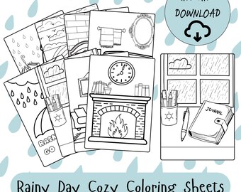 Rainy Day Coloring Pages: 8 Cozy Printable Sheets (PDF Download)