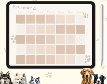 Digital Pet Record Book, Training Tracker, Goodnotes Planner (PDF)