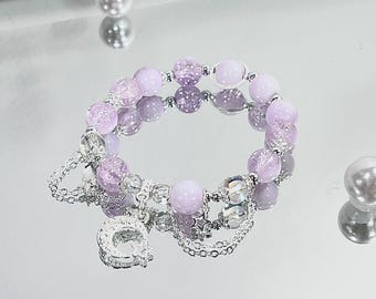 Enchanted Glazed Glass Beaded Bracelet – Good Fortune Charm