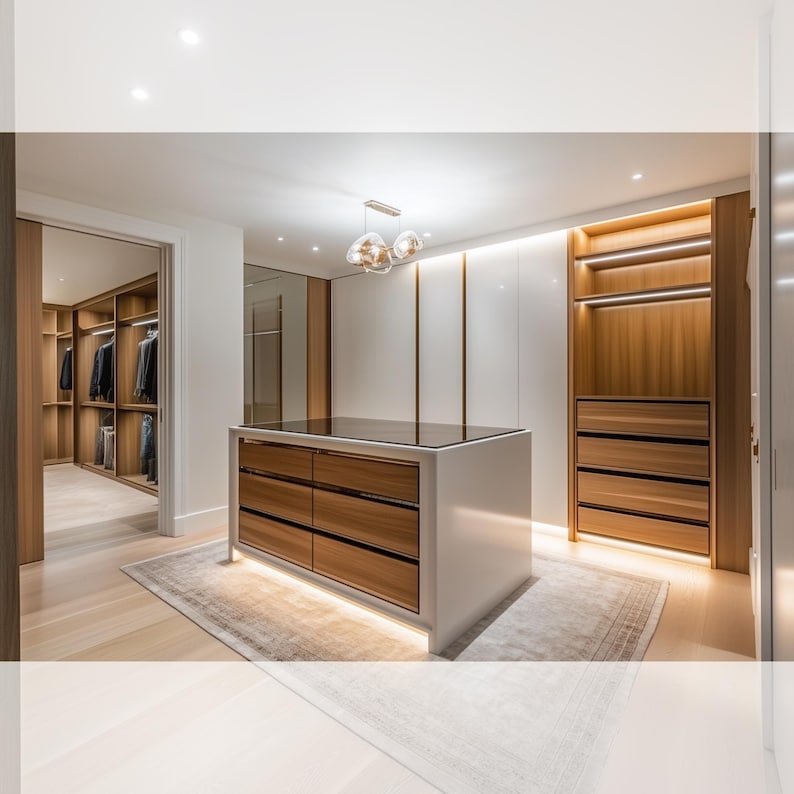 Walk-in Closet Interior Design & Realistic 3D Rendering | Wardrobe ...