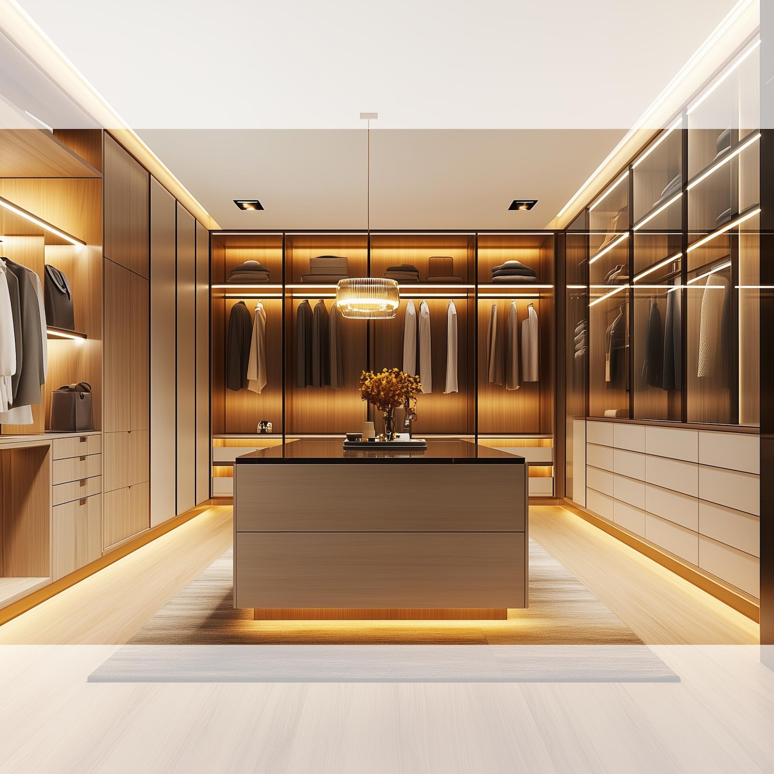 Walk-in Closet Interior Design & Realistic 3D Rendering | Wardrobe ...