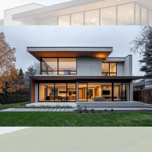 Modernes Aussendesign | Wohn- und Gewerblich | Kundenspezifisches 3D-Modell und realistische Visualisierung