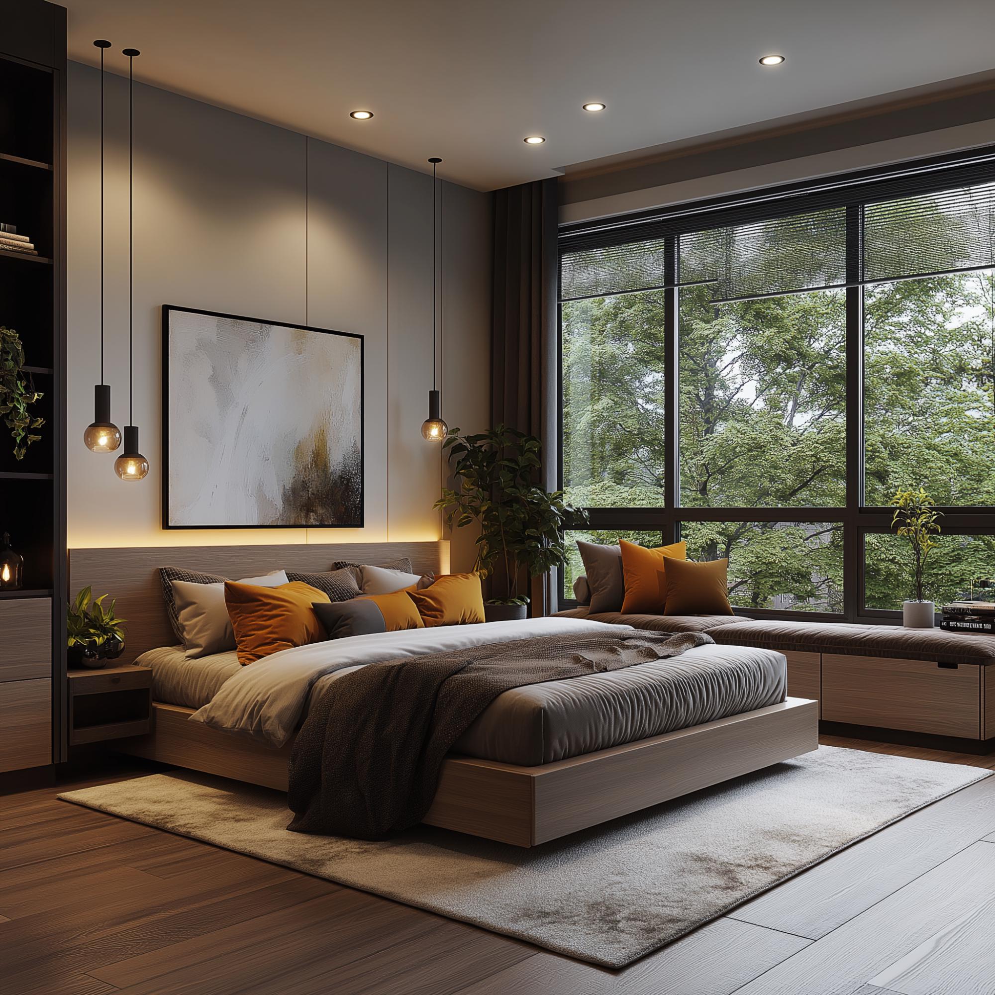 Master Bedroom Interior Design, Realistic Visualization Rendering ...