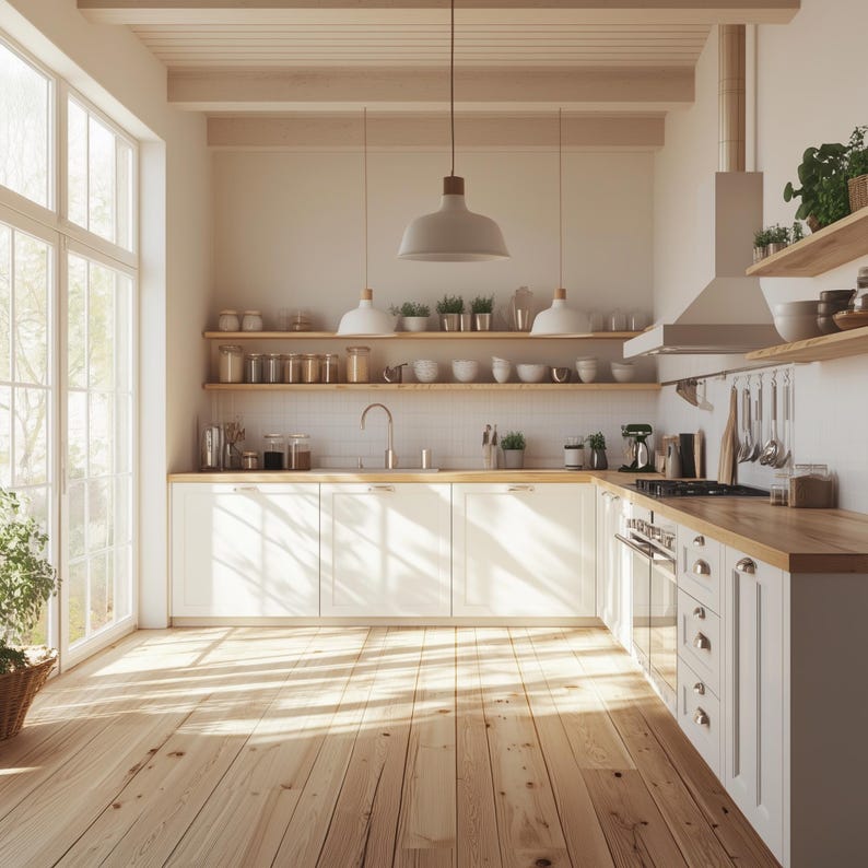 Modern Minimalist Master Kitchen Design | Custom 3D Interior Design ...