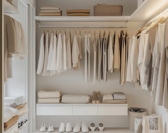 Begehbarer Schrank Innendesign, kundenspezifisches 3D-Modell und realistische Visualisierungs-Wiedergabe | Individuelles Garderobendesign | Schlafzimmer Dekor