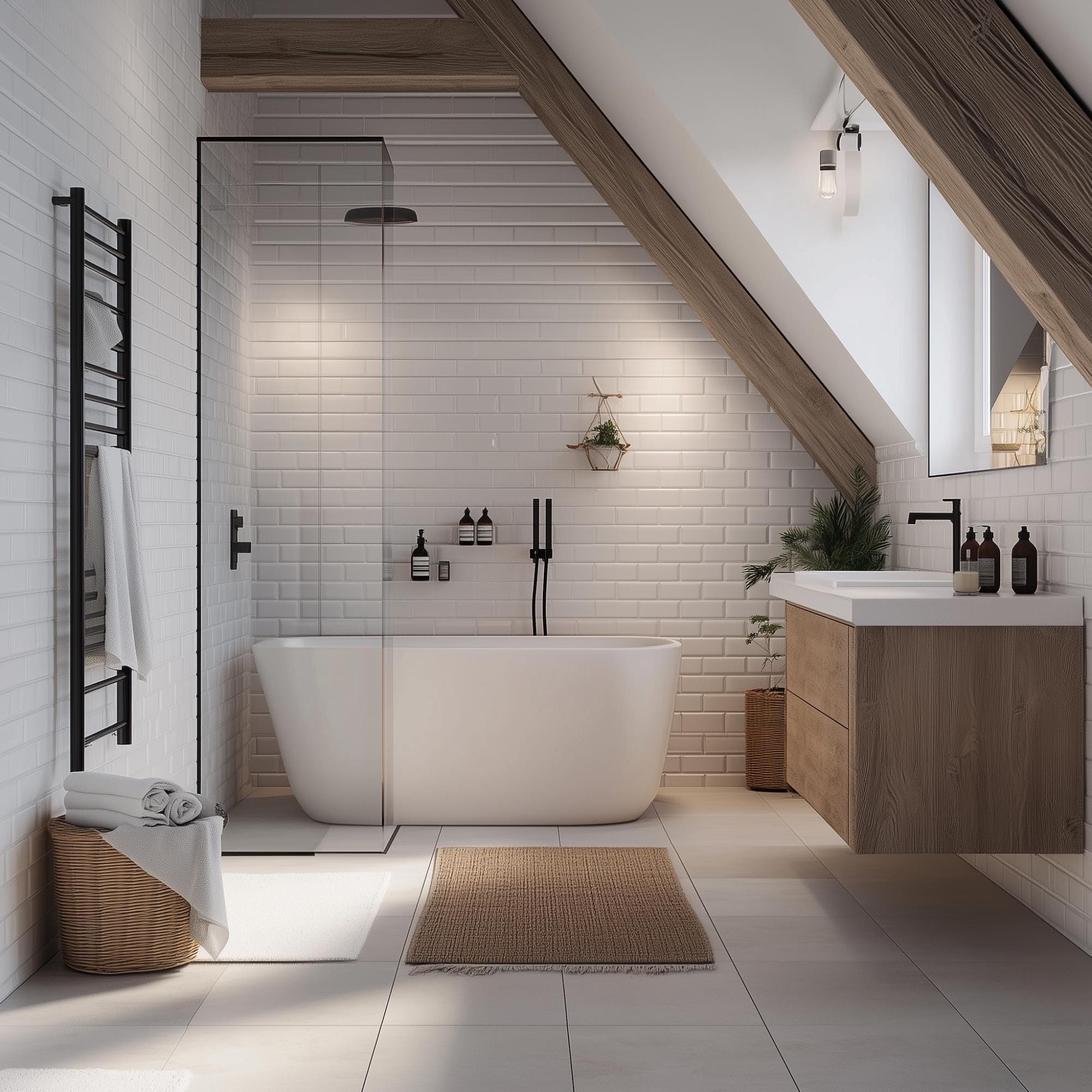 Custom Master Bathroom Design – Modern Minimalist Style | 3D Interior ...