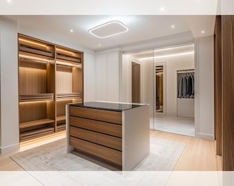 Begehbarer Kleiderschrank Interior Design | Realistische Visualisierung für Wohnung oder Haus