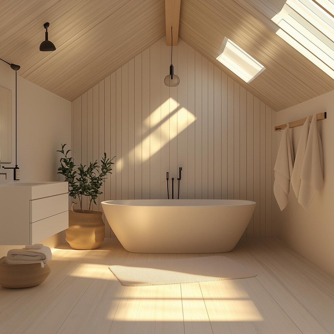 Custom Master Bathroom Design – Modern Minimalist Style | 3D Interior ...