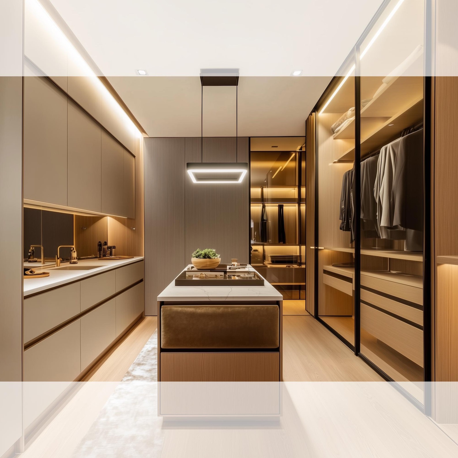 Walk-in Closet Interior Design & Realistic 3D Rendering | Wardrobe ...