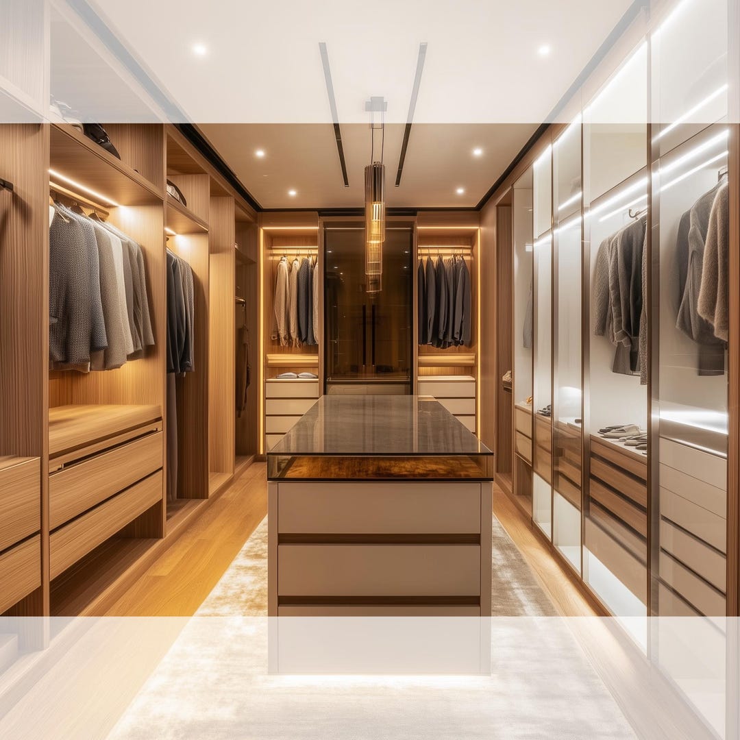 Walk-in Closet Interior Design & Realistic 3D Rendering | Wardrobe ...