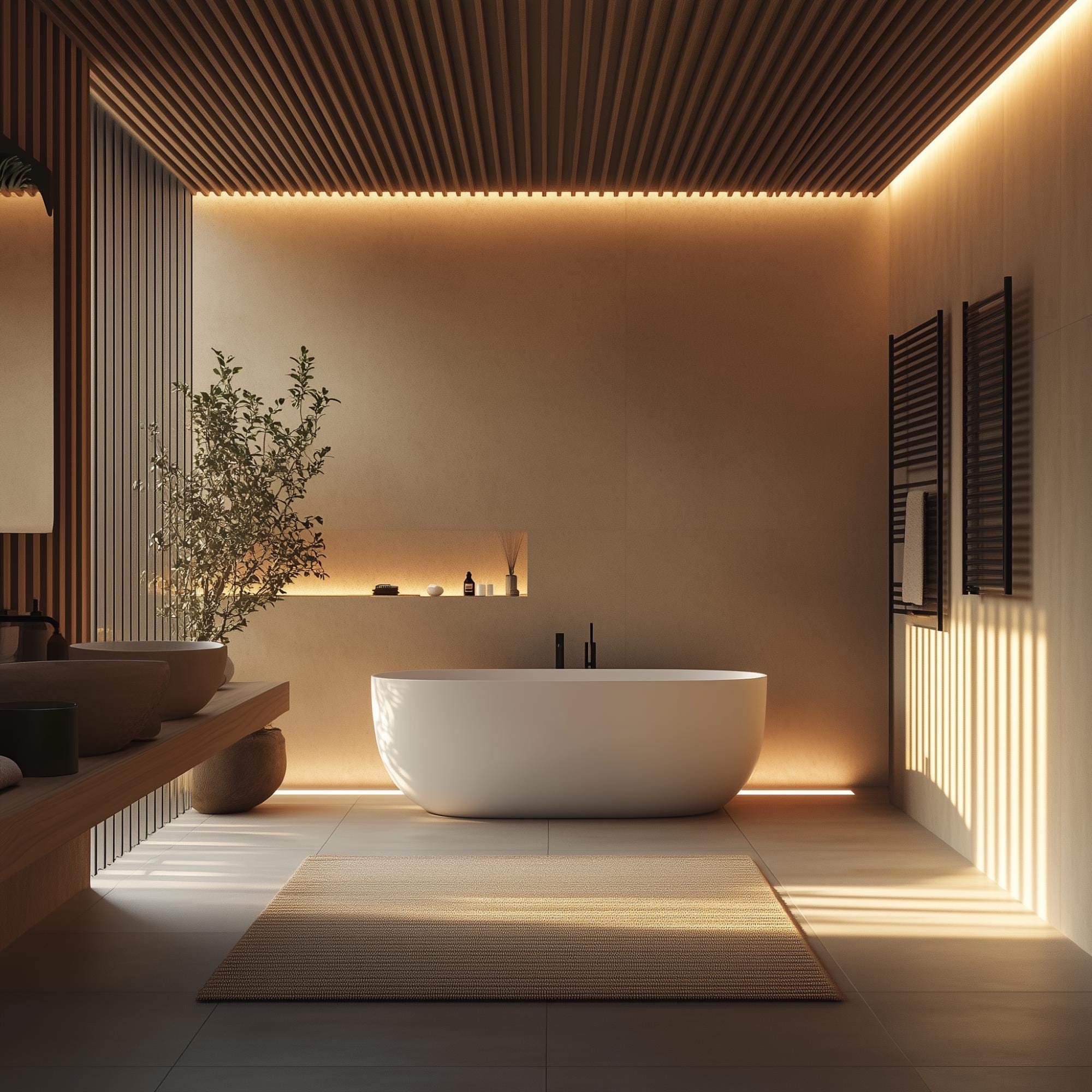 Custom Master Bathroom Design – Modern Minimalist Style | 3D Interior ...