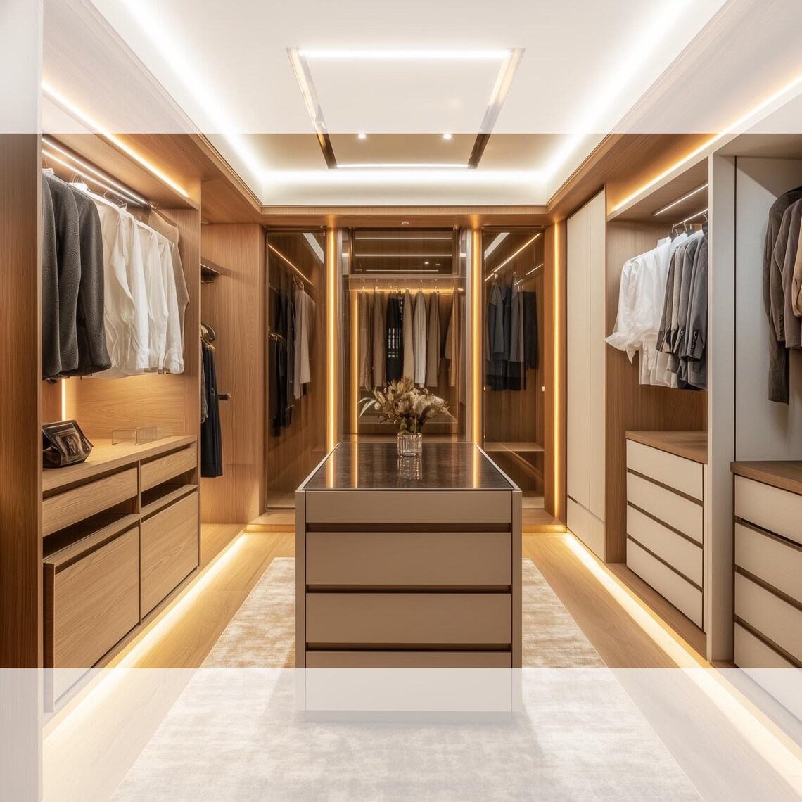 Walk-in Closet Interior Design & Realistic 3D Rendering | Wardrobe ...