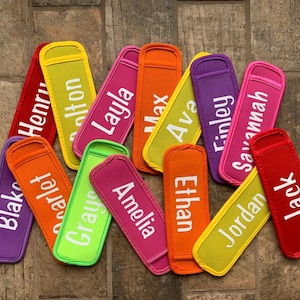 Personalized Popsicle Holder | Freeze Pop Sleeve | Summer Party Favor | Neoprene Ice Pop Sleeve | Student Gifts