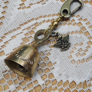 Guardian Biker Bell, Thunderbird charm, bell for motorcycles, Brass Bell, Biker gift, stocking stuffer, biker bell, motorcycle bell